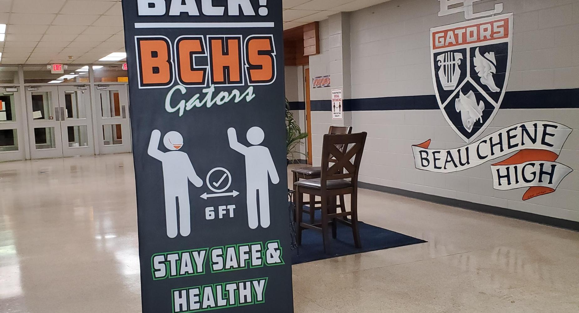Welcome Back Gator Sign - Stay Safe & Healthy