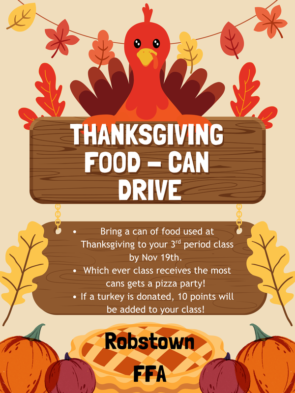 FFA canned food drive