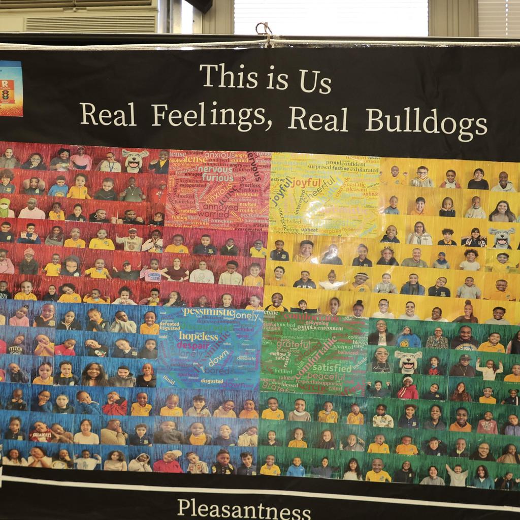 Mood Meter with student pictures as feelings