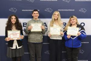 Four students receive Student of the Month Awards at Ruben A. Cirillo High School