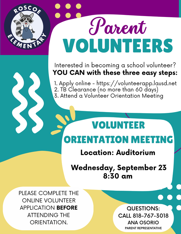 Parent Volunteer Meeting