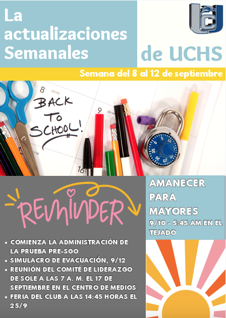 The UCHS Weekly Update: September 8-12, 2025