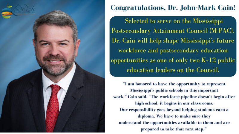 Superintendent Cain selected to MPAC Recognition Announcement