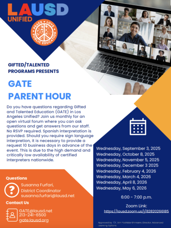 GATE Parent Hour