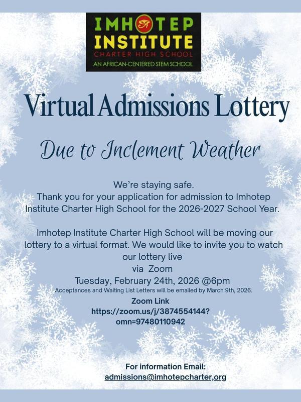 IICHS Admissions Lottery will be Virtual 2/23/26 6 PM Featured Photo