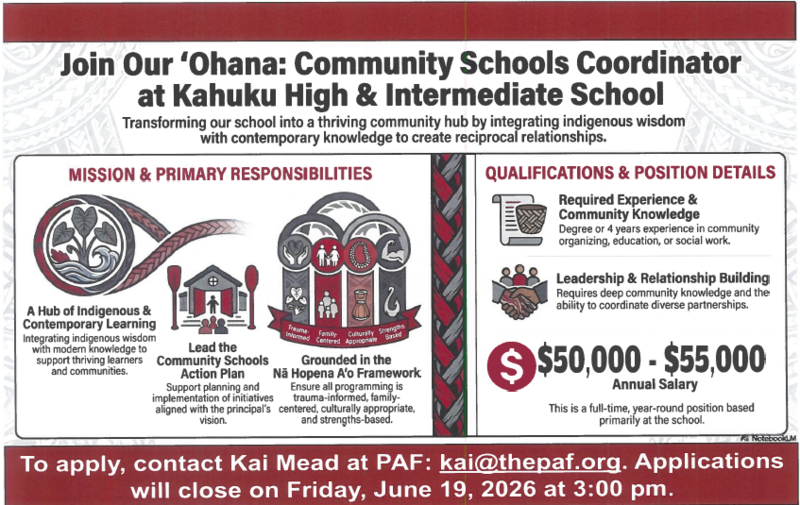 New Job Opportunity :  Community Schools Coordinator Featured Photo