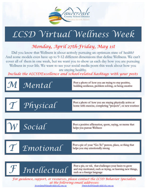 LCSD Wellness Week Flyer