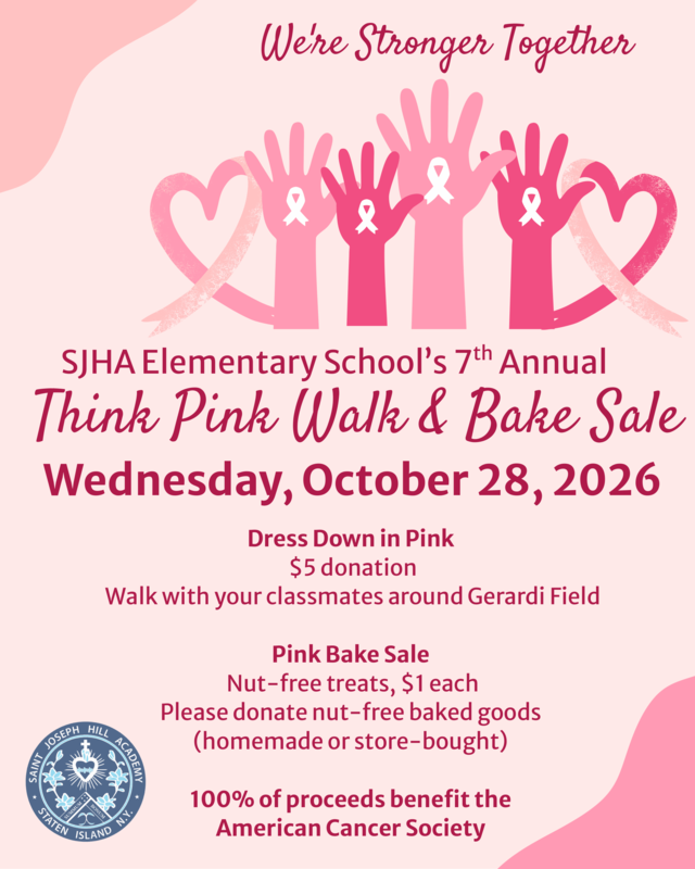 Think Pink Walk for the Cure & Bake Sale on Wednesday, October 28 Featured Photo