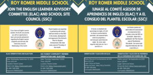Join the English Learner Advisory Committee (ELAC) & School Site Council (SSC)