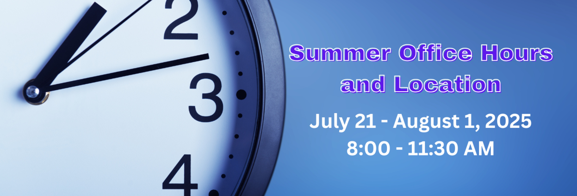 Summer Office Hours
