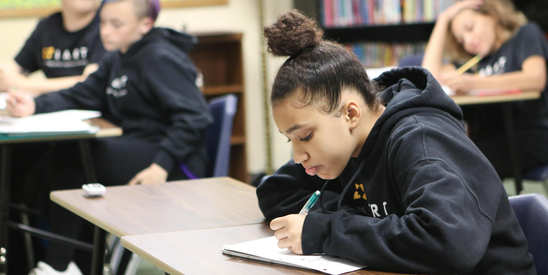 Students working on classwork