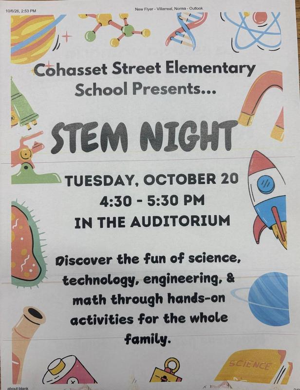 STEM Night is Tuesday, October 20