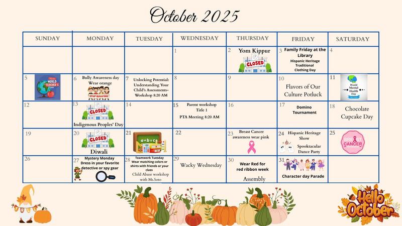 October's Calendar Featured Photo