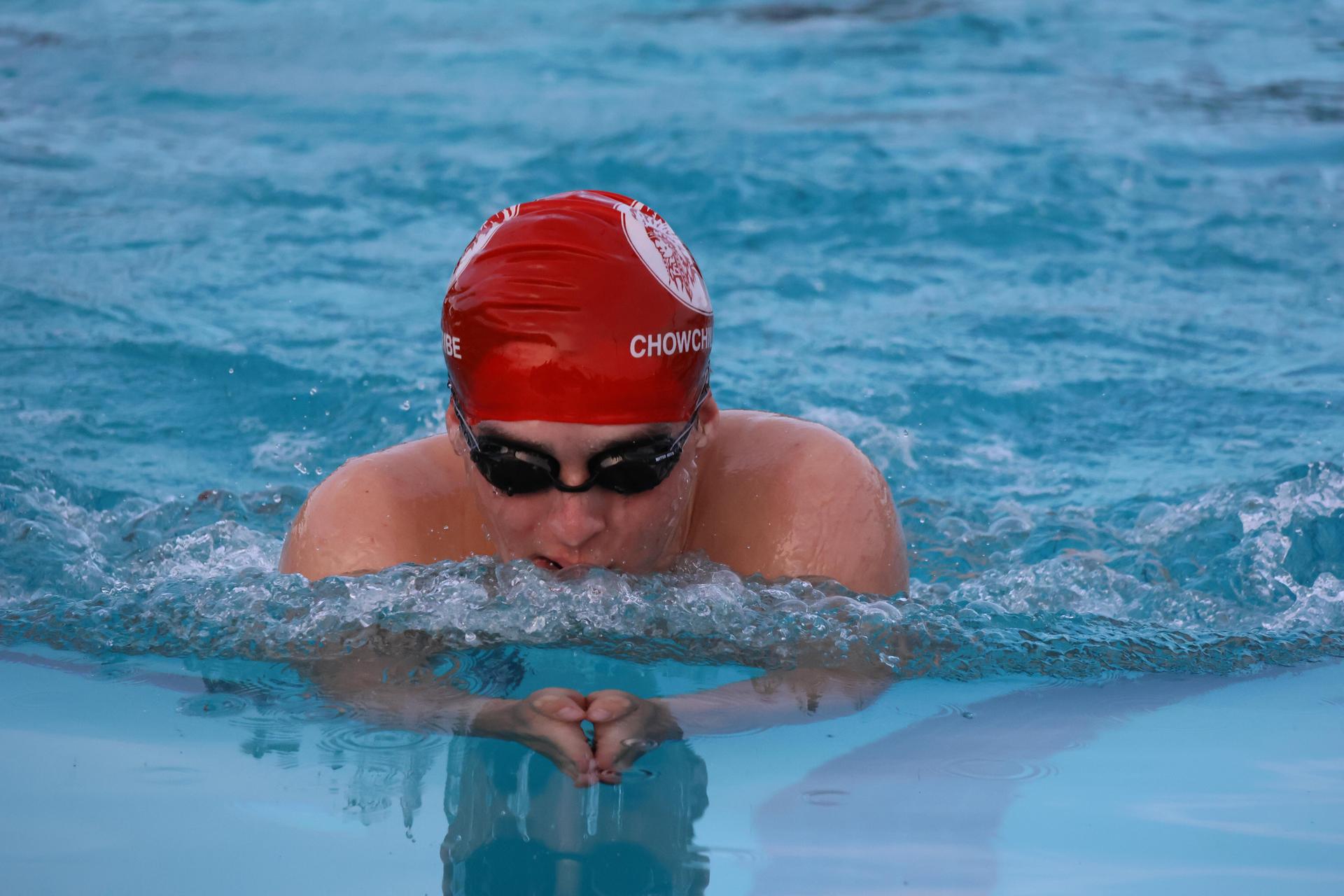 Dyllan Lopez swimming