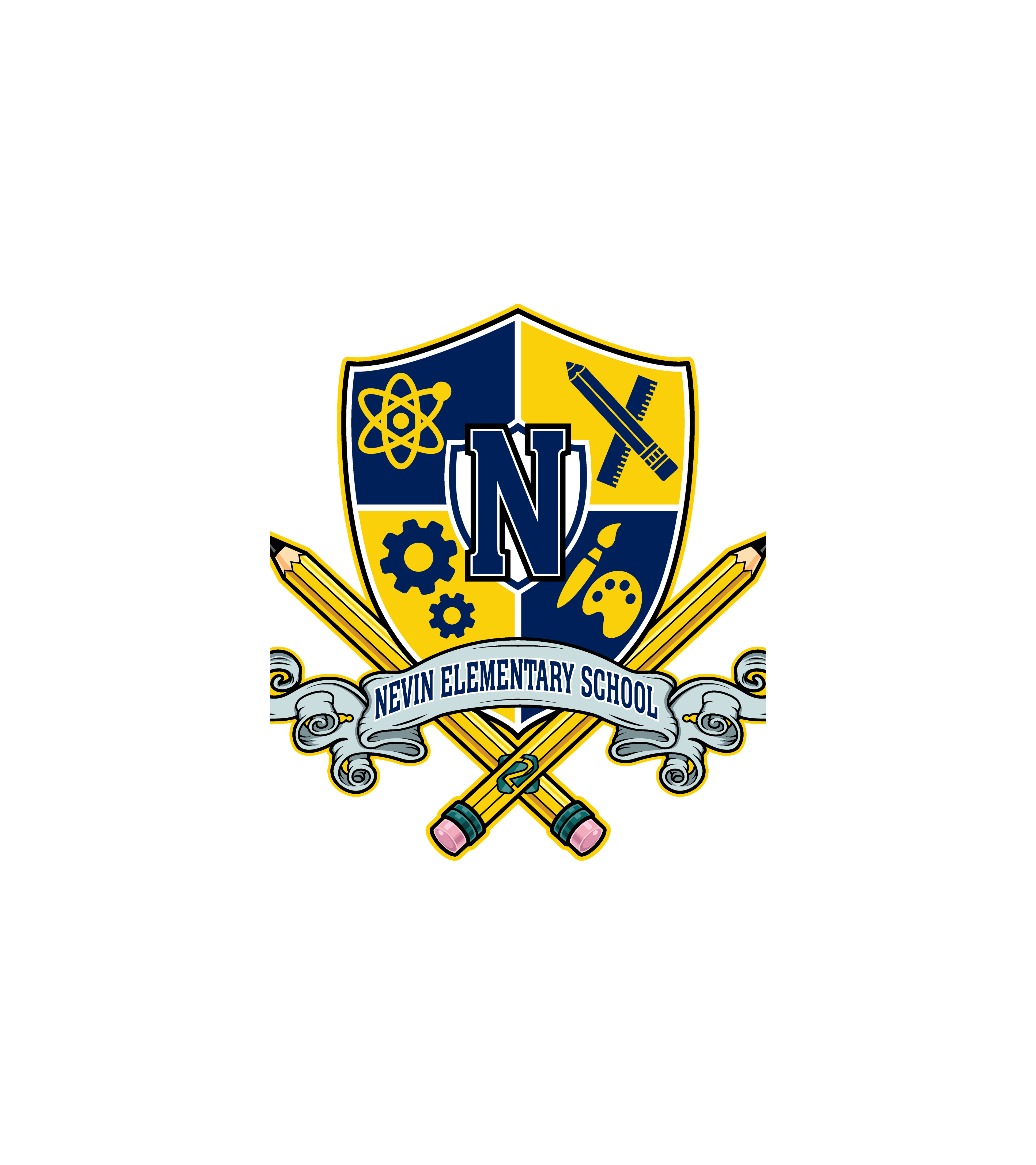 Nevin Ave ES Logo-Navy Spirit
