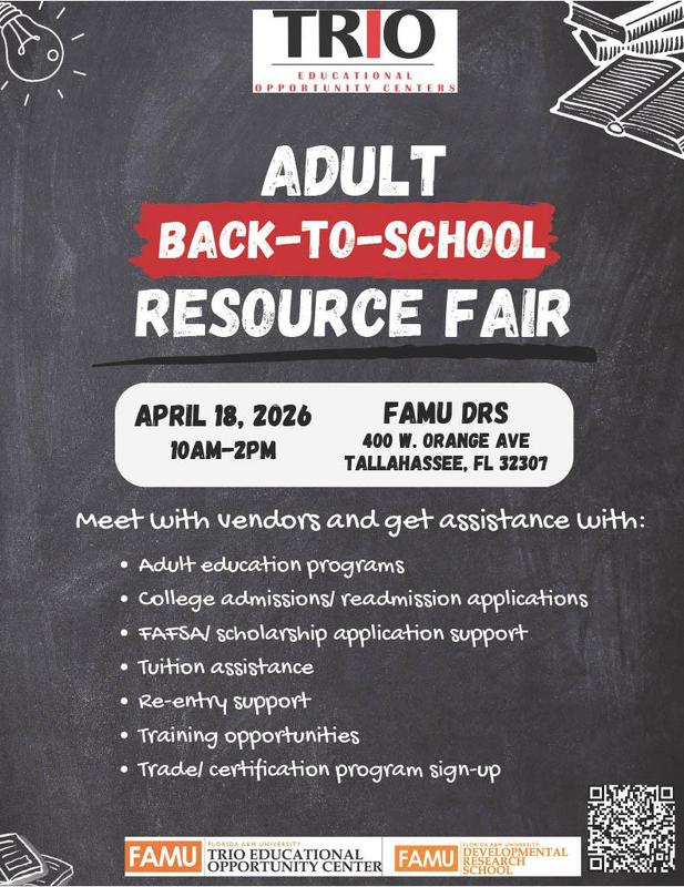 FAMU TRIO ADULT Back-to-School Fair-Saturday, April 18, 2026 Featured Photo