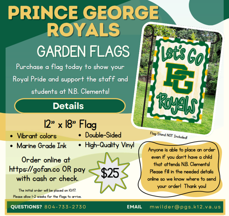 PG Royals Garden Flag Fundraiser!