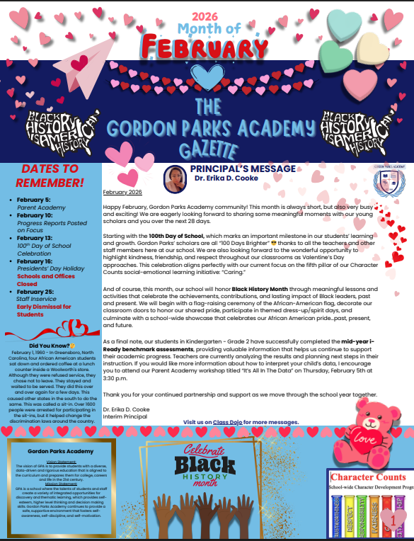 Gordon Parks Academy Gazette: February 2026