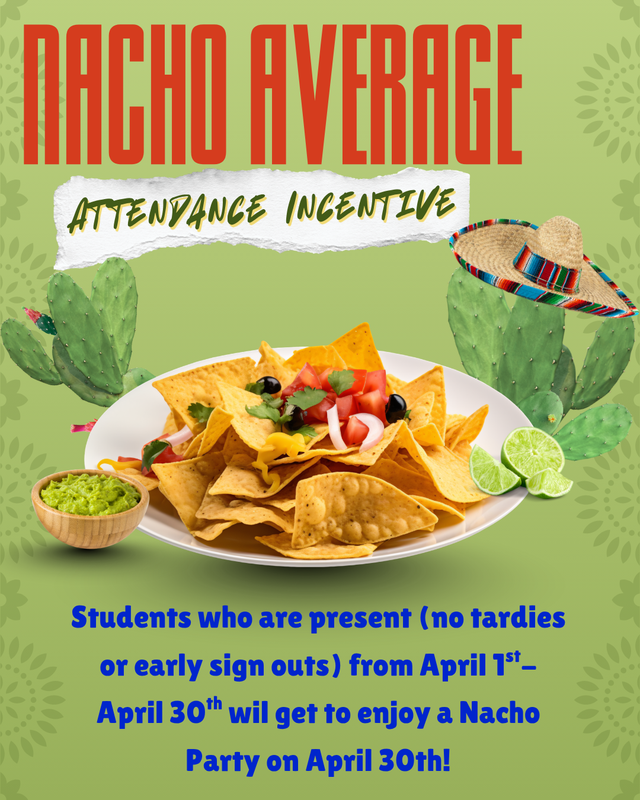 Nacho Average Attendance April Incentive