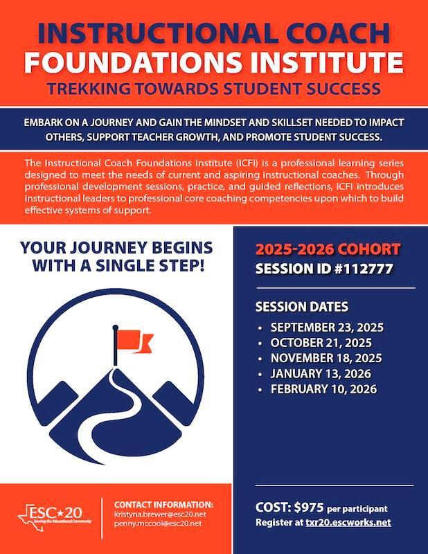 Instructional Coach Foundations Institute, Session #112777, Register now!