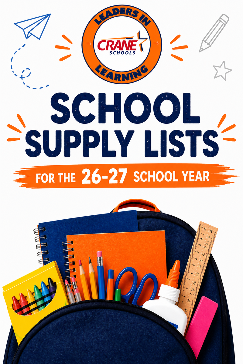 All Crane Schools Supply Lists Now Available Featured Photo