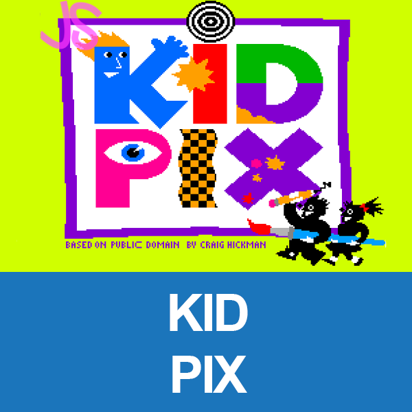 Multcolored logo for Kid Pix