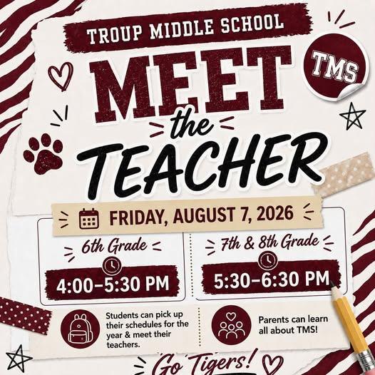 TMS meet the teacher Thursday, August 6