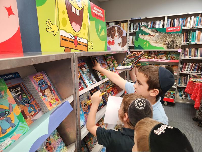 Students at the book fair
