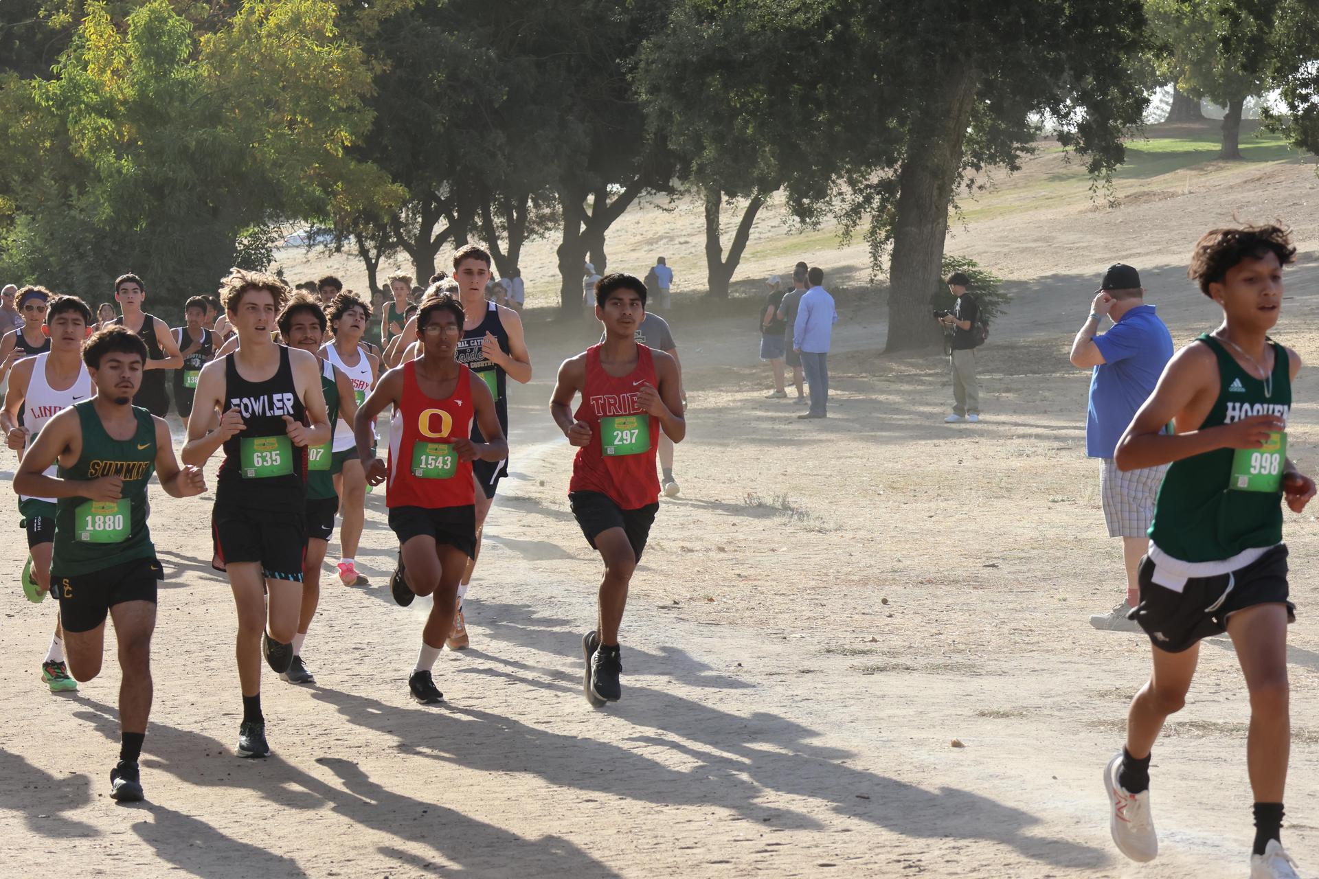 cross country runners in action