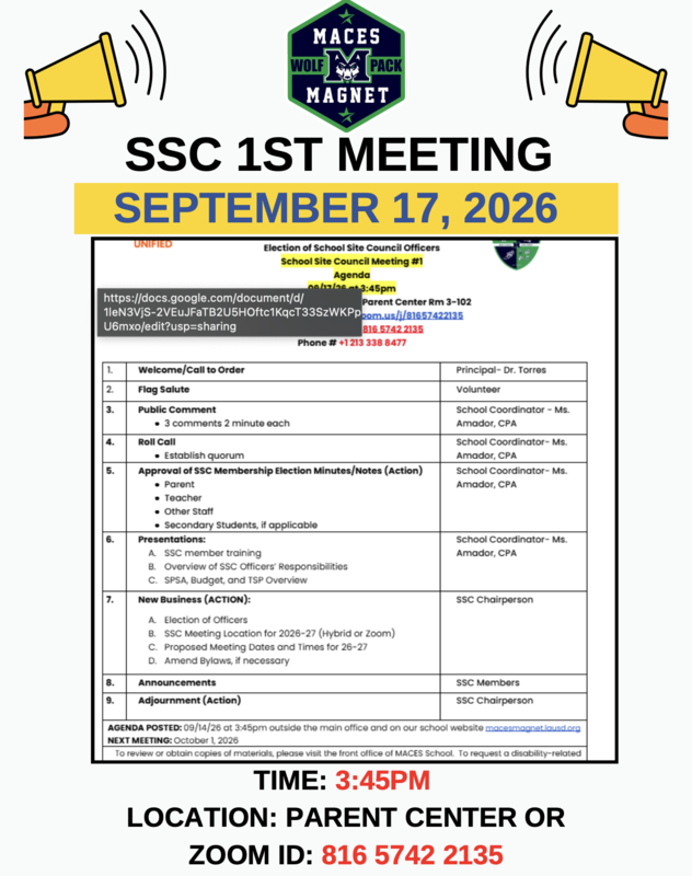 SSCFirstMeetingforthe 2026-2027