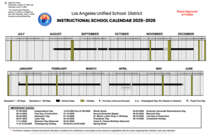 Instructional Calendar