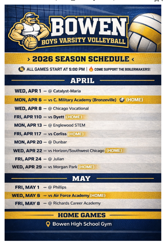 Support the Boys Volleyball team