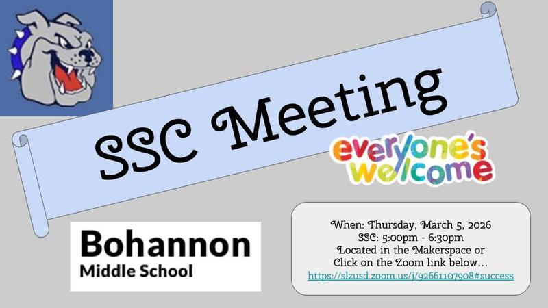 SSC Thursday, 3/5 5:00pm - 6:30pm