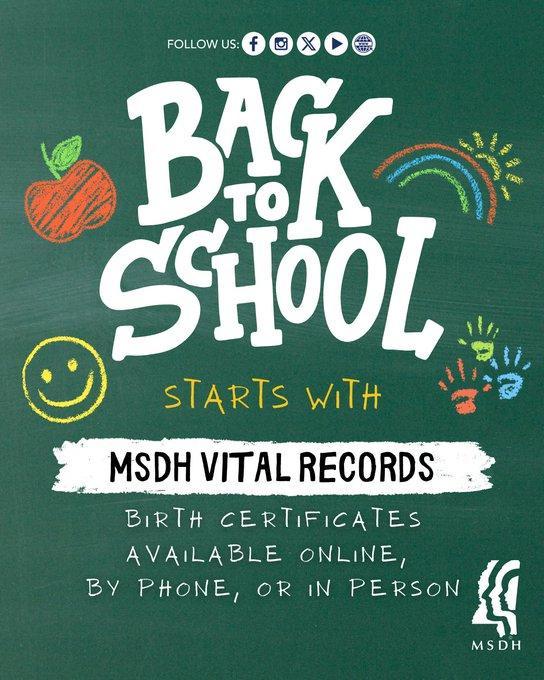 Back-to-School Vital Records