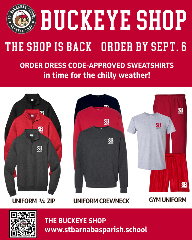 Buckeye Shop - orders due Sept. 6 Featured Photo