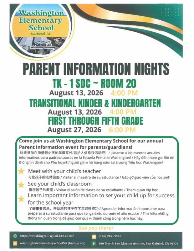 Parent Info Night