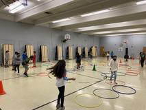 Students in PE class.