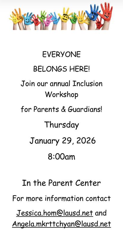 Special Education and Empowering Parents workshop onJanuary 29th at 8AM