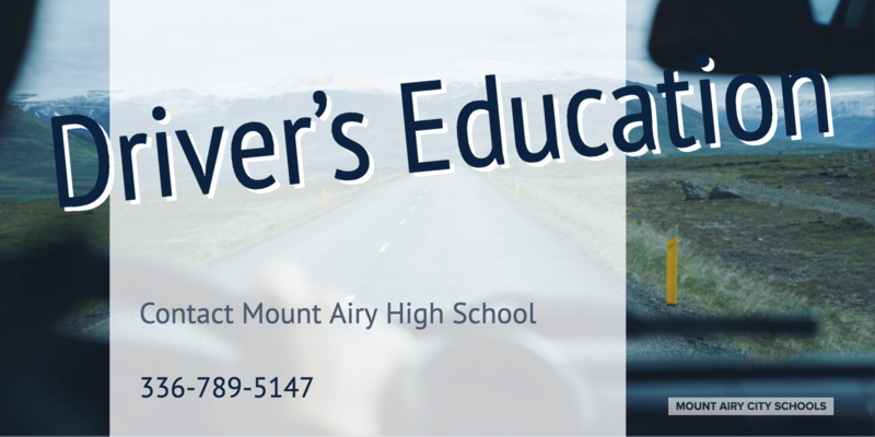 Register now for Winter Drivers Education at Mount Airy High School Featured Photo