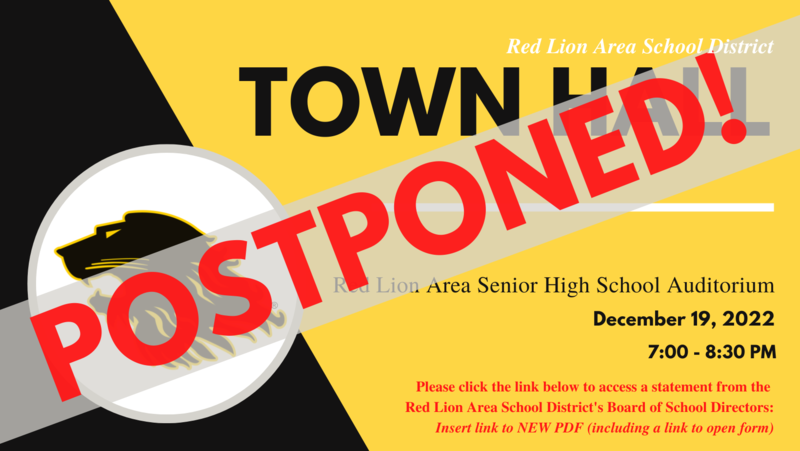 town hall postponed