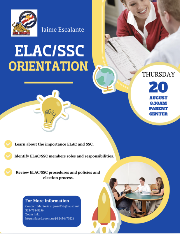 ELAC/SSC Orientation ENG