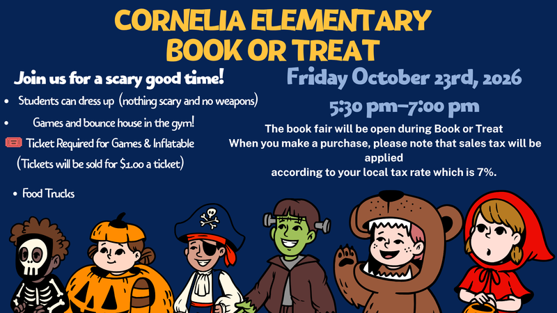 Book-or-Treat - October 23; 5:30 - 7:00