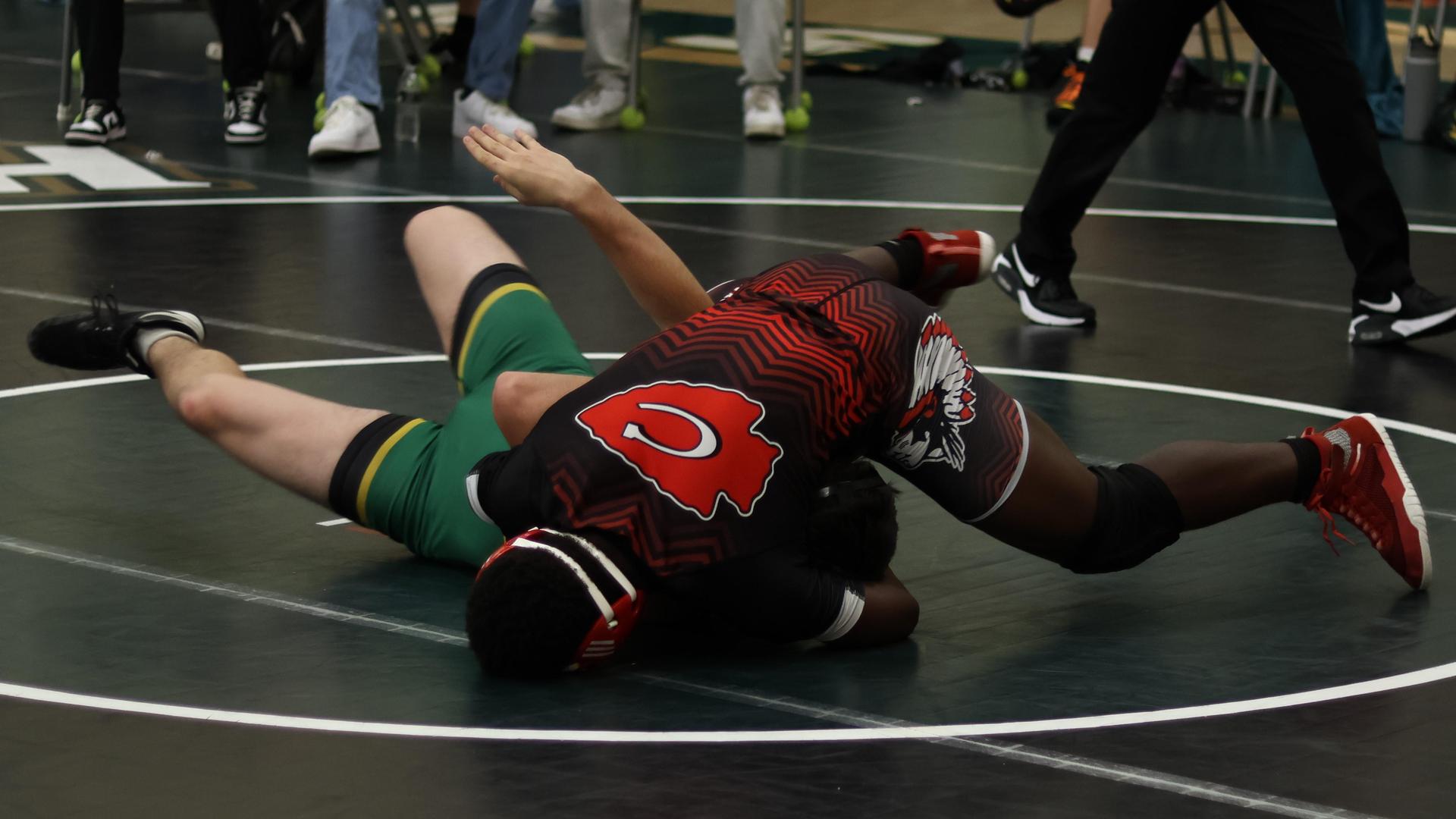 boys wrestling at liberty duals