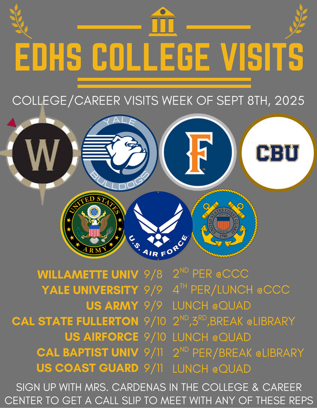 College Visits @ EDHS Thumbnail Image