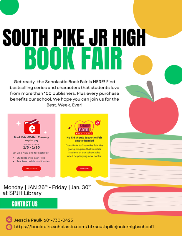 spsd spjhs book fair january 2026