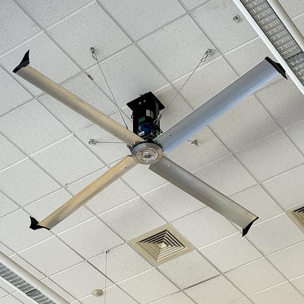 ceiling fan in cafeteria