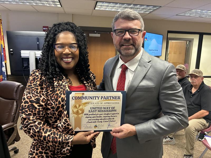 United Way of East Mississippi LCSD Community Partner Recognition