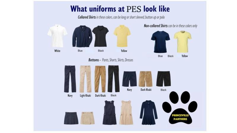 Princeville Uniforms and Supplies 2022-2023