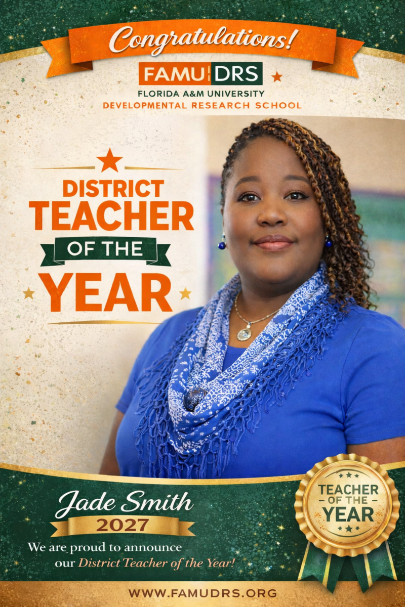 Congratulations Jade Smith FAMU DRS 2026 Teacher of the Year! Featured Photo