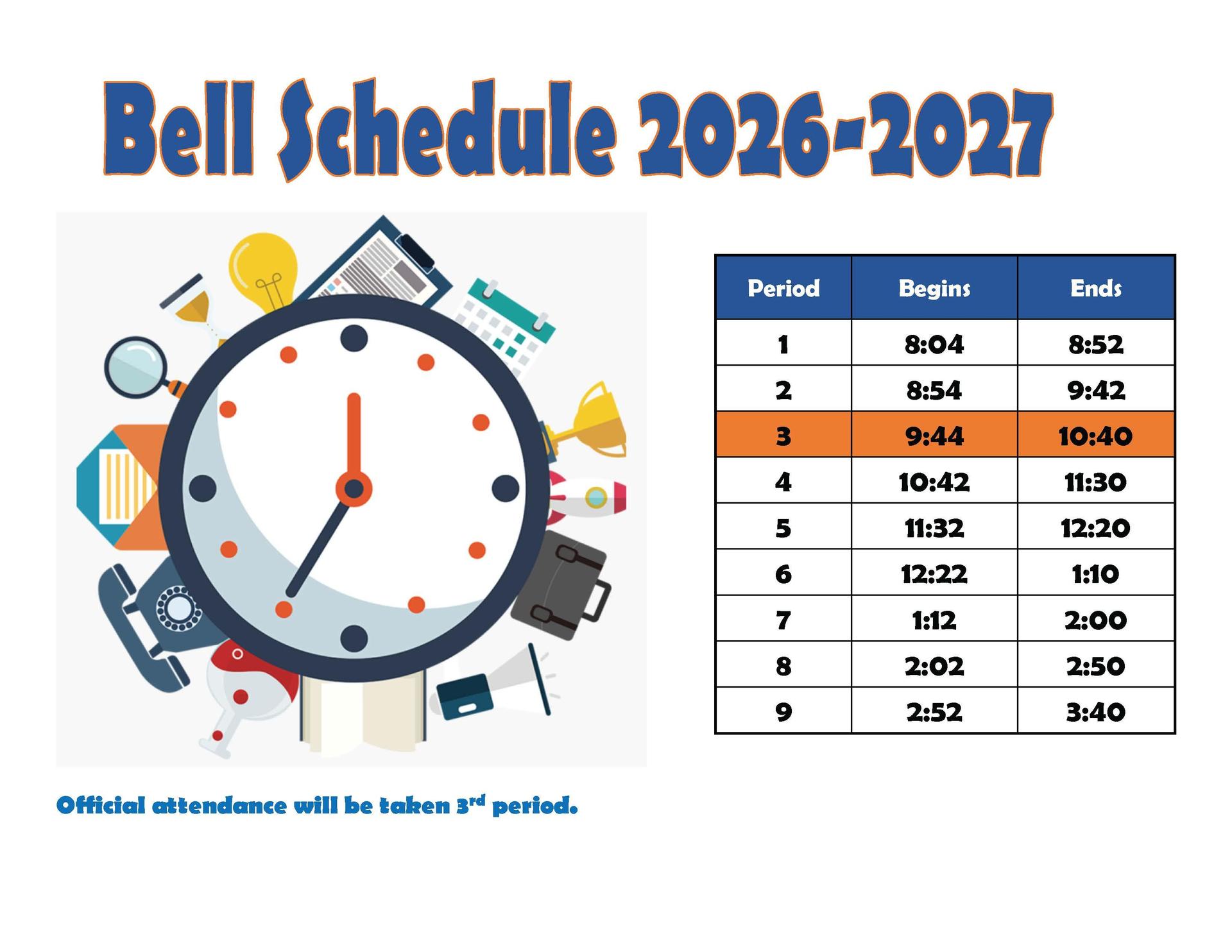 bell schedule